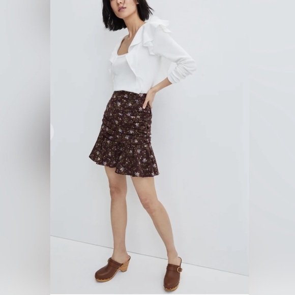Veronica Beard Taras Floral Print Skirt in Merlot Multi, Sizes 4, NWT - Picture 6 of 17